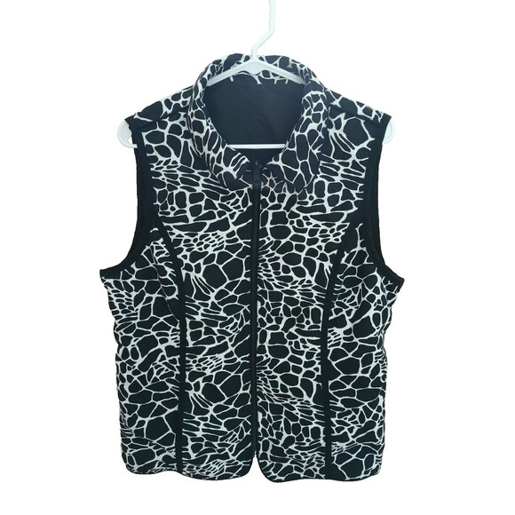 Jackets & Blazers - Women's Cow Print Vest Zip Up Front Pockets Collared